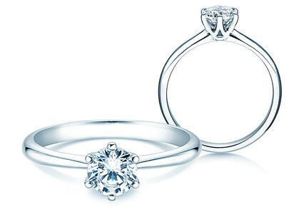 Anillo de compromiso Spirit en 9K oro blanco con diamante 1,00ct H/SI