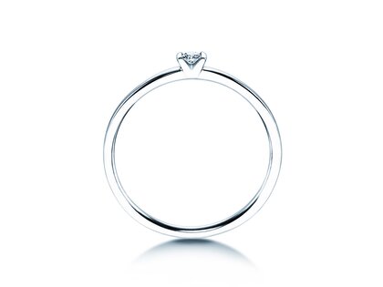 Anillo de compromiso Love en 14K oro blanco con diamante 0,04ct G/SI