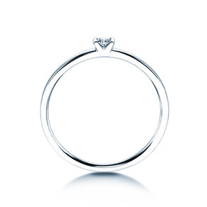 Anillo de compromiso Love en 14K oro blanco con diamante 0,04ct G/SI