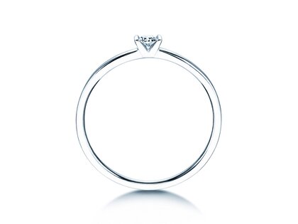 Anillo de compromiso Love en 14K oro blanco con diamante 0,07ct G/SI