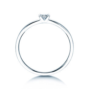 Anillo de compromiso Love en 14K oro blanco con diamante 0,07ct G/SI