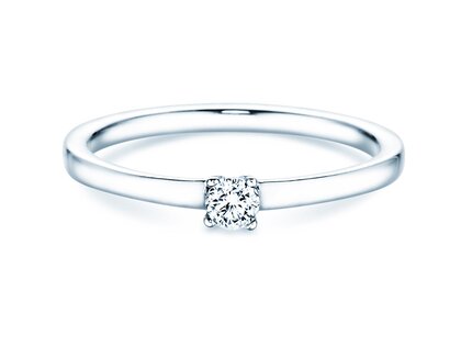 Anillo de compromiso Modern Petite en oro blanco
