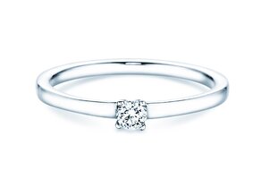Anillo de compromiso Modern Petite en oro blanco