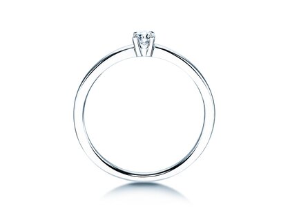Anillo de compromiso Modern Petite en oro blanco