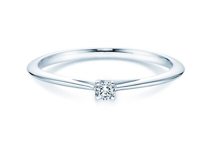 Anillo de compromiso Delight en plata 925/- con diamante 0,07ct G/SI