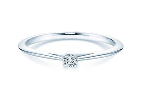 Anillo de compromiso Delight en plata 925/- con diamante 0,07ct G/SI