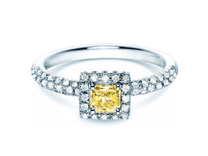 Anillo de compromiso Sophie en 18K oro blanco con diamantes 1,02ct