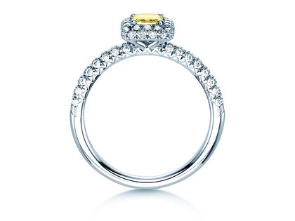Anillo de compromiso Sophie en 18K oro blanco con diamantes 1,02ct