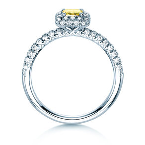 Anillo de compromiso Sophie en 18K oro blanco con diamantes 1,02ct