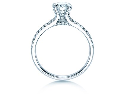 Anillo de compromiso Dynasty en 18K oro blanco con diamantes 1,27ct G/SI
