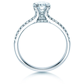 Anillo de compromiso Dynasty en 18K oro blanco con diamantes 1,27ct G/SI