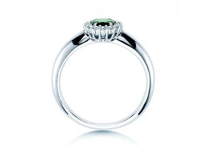 Anillo de compromiso Windsor en 9K oro blanco