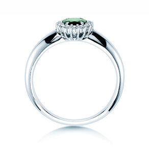 Anillo de compromiso Windsor en 9K oro blanco