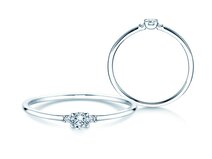 Anillo de compromiso Vivid Petite Diamond en 18K oro blanco con diamantes 0,10ct G/SI