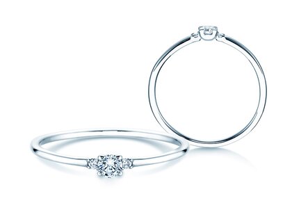 Anillo de compromiso Vivid Petite Diamond en platino 950/- con diamantes 0,10ct G/SI