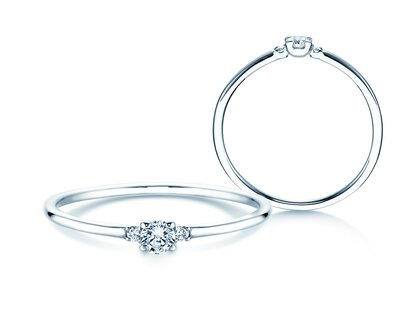 Anillo de compromiso Vivid Petite Diamond en platino 950/- con diamantes 0,10ct G/SI