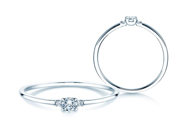 Anillo de compromiso Vivid Petite Diamond en platino 950/- con diamantes 0,10ct G/SI