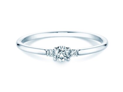 Anillo de compromiso Vivid Petite Diamond en 14K oro blanco con diamantes 0,20ct G/SI