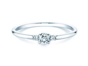 Anillo de compromiso Vivid Petite Diamond en 14K oro blanco con diamantes 0,20ct G/SI