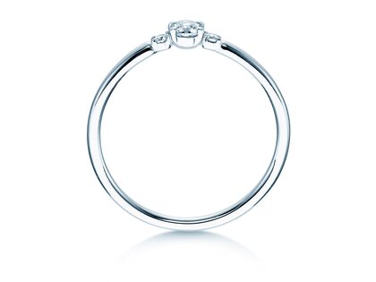 Anillo de compromiso Vivid Petite Diamond en 14K oro blanco con diamantes 0,20ct G/SI