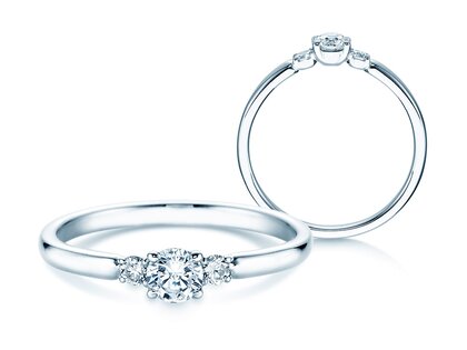 Anillo de compromiso Vivid Petite Diamond en platino 950/- con diamantes 0,30ct G/SI