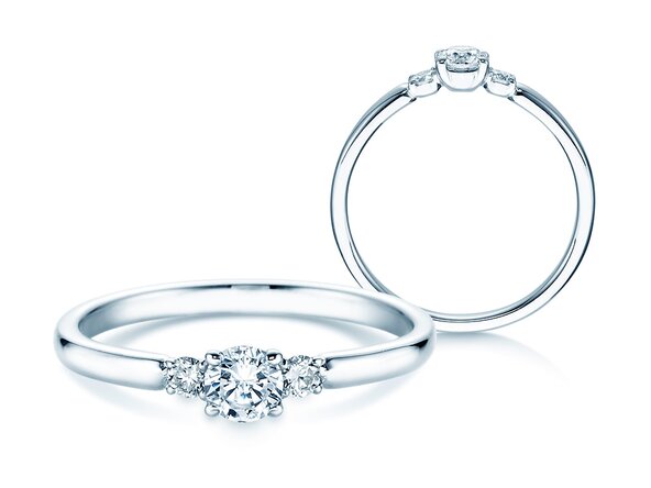 Anillo de compromiso Vivid Petite Diamond en platino 950/- con diamantes 0,30ct G/SI
