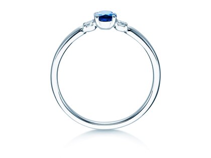 Anillo de compromiso Vivid Petite en oro blanco