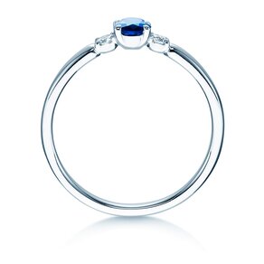 Anillo de compromiso Vivid Petite en oro blanco