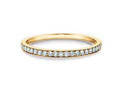 Anillo de compromiso Alliance-/Eternityring en 14K oro amarillo con diamantes 0,21ct G/SI
