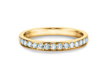 Anillo de compromiso Alliance-/Eternityring en 14K oro amarillo con diamantes 0,30ct G/SI
