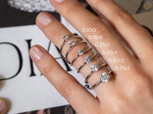 Anillo de compromiso Royal en plata 925/-