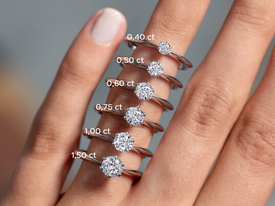 Anillo de compromiso The One en plata 925/-