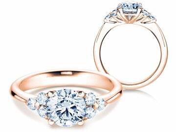 Anillo de compromiso Glory en oro rosa