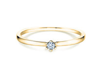 Anillo de compromiso Classic Petite en 14K oro amarillo con diamante 0,07ct G/SI
