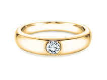 Anillo de compromiso Promise en 14K oro amarillo con diamante 0,03ct G/SI