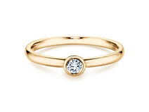 Anillo de compromiso Eternal en 14K oro amarillo con diamante 0,10ct G/SI