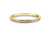 Anillo de compromiso Alliance-/Eternityring en 14K oro amarillo con diamantes 0,125ct G/SI