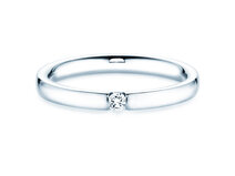 Anillo de compromiso Destiny en plata 925/- con diamante 0,05ct G/SI