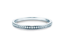 Anillo de compromiso Alliance-/Eternityring en 14K oro blanco con diamantes 0,125ct G/SI