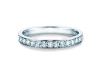 Anillo de compromiso Alliance-/Eternityring en 14K oro blanco con diamantes 0,30ct G/SI