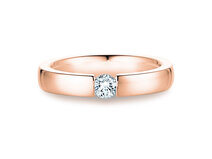 Anillo de compromiso Infinity en 14K oro rosa con diamante 0,20ct G/SI