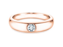 Anillo de compromiso Promise en 14K oro rosa con diamante 0,25ct G/SI