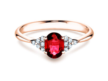 Anillo de compromiso Glory Saphir en oro rosa