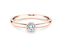 Anillo de compromiso Eternal en 14K oro rosa con diamante 0,10ct G/SI