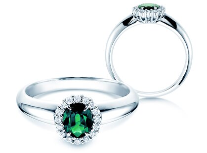 Anillo de compromiso Windsor en platino