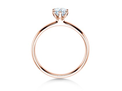 Anillo de compromiso Classic 6 en oro rosa