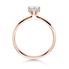 Anillo de compromiso Classic 6 en oro rosa