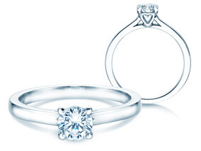 Anillo de compromiso Romance en platino 950/- con diamante 0,60ct G/SI