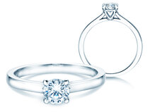 Anillo de compromiso Romance en platino 950/- con diamante 0,60ct G/SI