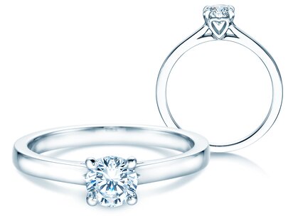 Anillo de compromiso Romance en platino 950/- con diamante 0,60ct G/SI